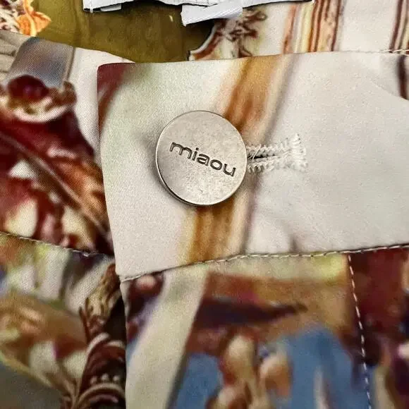 Miaou Green Paloma Elsesser Edition Gaudi Midi Skirt In Baroque Size M - Picture 4 of 11